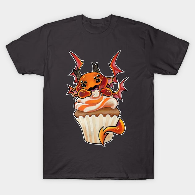 Orange cream cupcake dragon T-Shirt by BiancaRomanStumpff